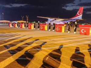 Van'da düşen keşif uçağında şehit olan polis memurları törenle memleketlerine uğurlandı