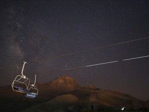 Meteor yağmurunu Erciyes Dağı ve Yedigölle'de izlediler