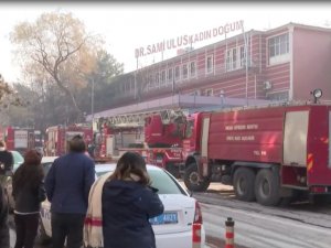 Hastanenin çamaşırhanesinde yangın çıktı