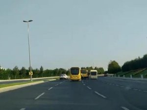 Düğün konvoyunda trafiği tehlikeye sokan 4 minibüsçüye ceza yağdı