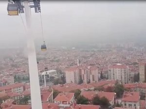 Sonbahar sabahı Yenimahalle Şentepe Teleferiğinden Ankara Manzarası