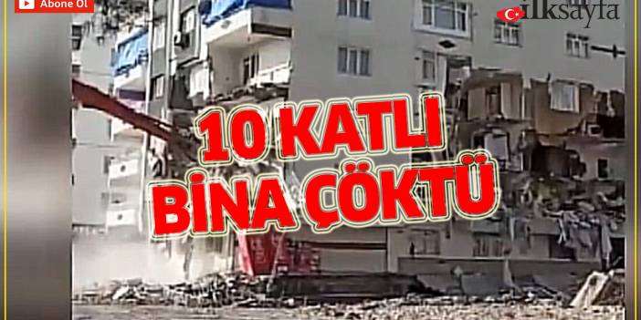 Diyarbakır'da kontrollü yıkımda 10 katlı bina çöktü; o anlar kamerada