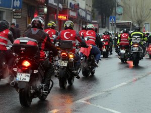 Motosiklet tutkunları Afrin şehitlerini andı