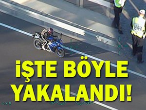 Ankara'da hız sınırını aşan sürücü helikopterden kaçamadı!